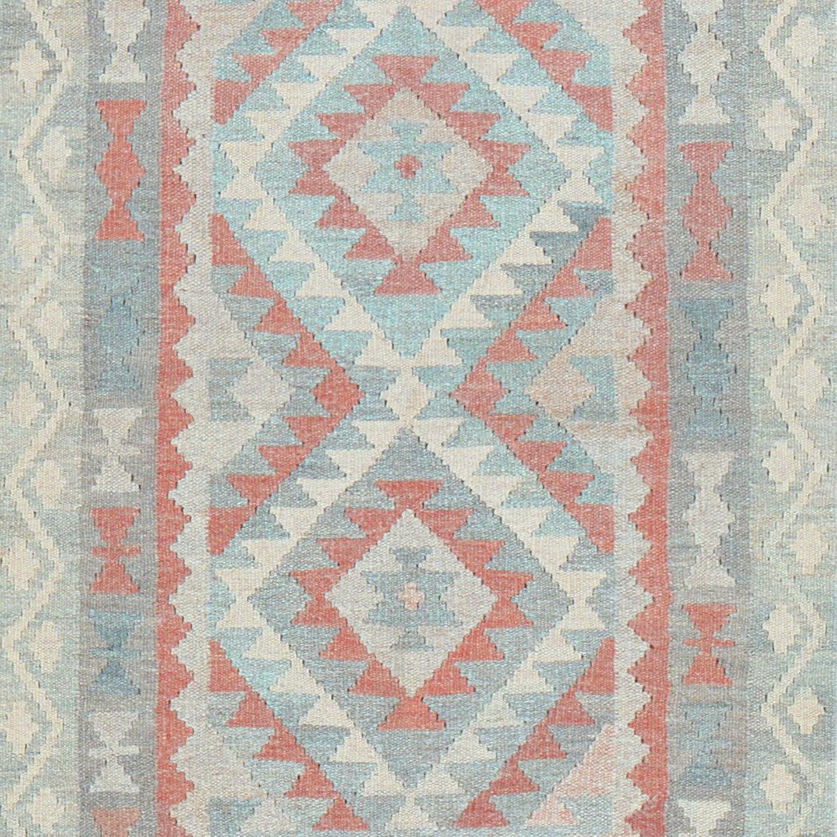 Gray Hand Woven Wool Kilim Living Room Rug WK-547