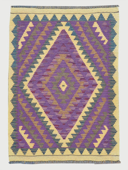 Pink Premium Hand Woven Wool Kilim Rug For Bedroom WK-549