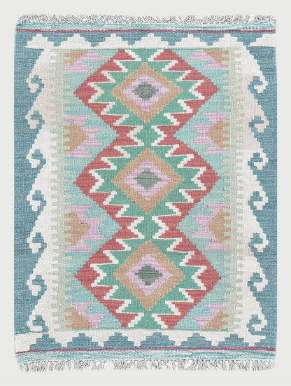 Large Area Gray Hand Woven Wool Kilim Rug for Yoga Mat WK-550