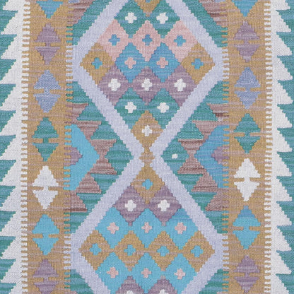 Kilim Area Wool Rug Hand Woven For Living Room WK-555