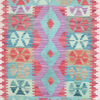 Beautiful Red Hand Woven Door Mat Wool Kilim Rug WK-561