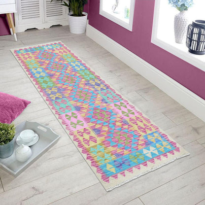 Alfombra Kilim de lana tejida a mano para sala de estar WK-565