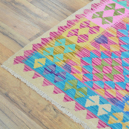 Alfombra Kilim de lana tejida a mano para sala de estar WK-565