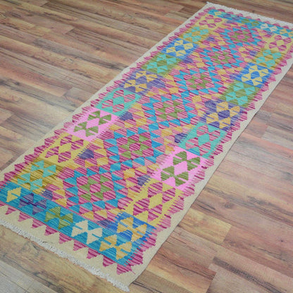 Alfombra Kilim de lana tejida a mano para sala de estar WK-565