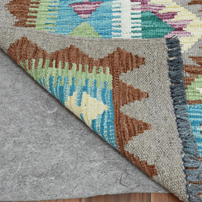 Tappeto Kilim in lana intrecciata a mano per soggiorno marrone WK-567