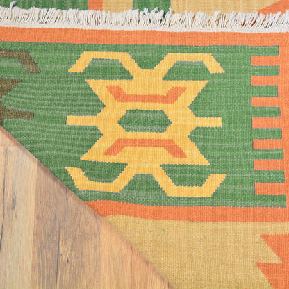 Hand Woven Wool Kilim Area Rug For Living Room WK-575