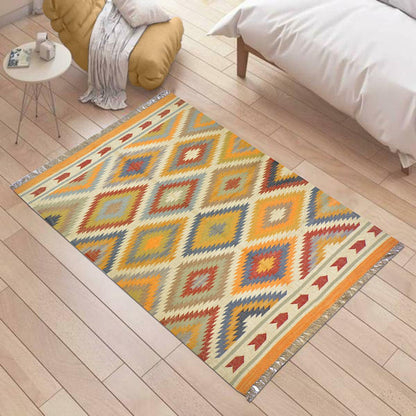 Premium Hand Woven Wool Kilim Rug For Bedroom WK-579