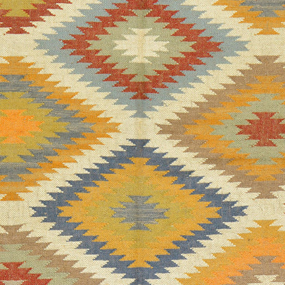 Premium Hand Woven Wool Kilim Rug For Bedroom WK-579