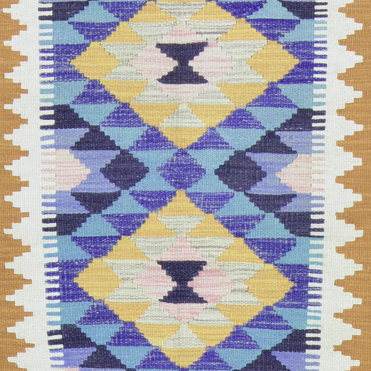 Beautiful Hand Woven Wool Kilim Rug for Living Room Brown WK-581