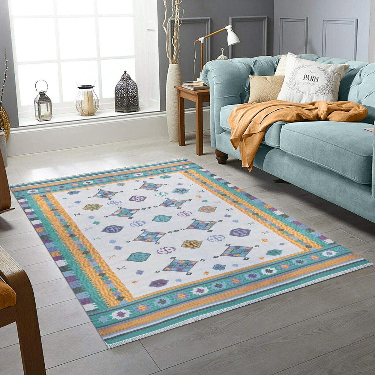 Alfombra Kilim de lana tejida a mano para sala de estar WK-585