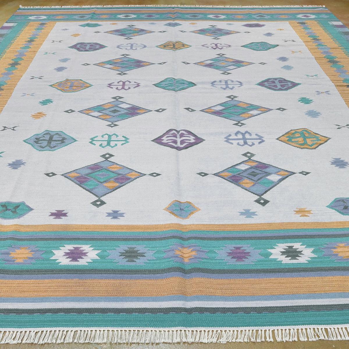 Alfombra Kilim de lana tejida a mano para sala de estar WK-585