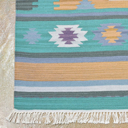 Tappeto Kilim in lana intrecciato a mano per soggiorno WK-585