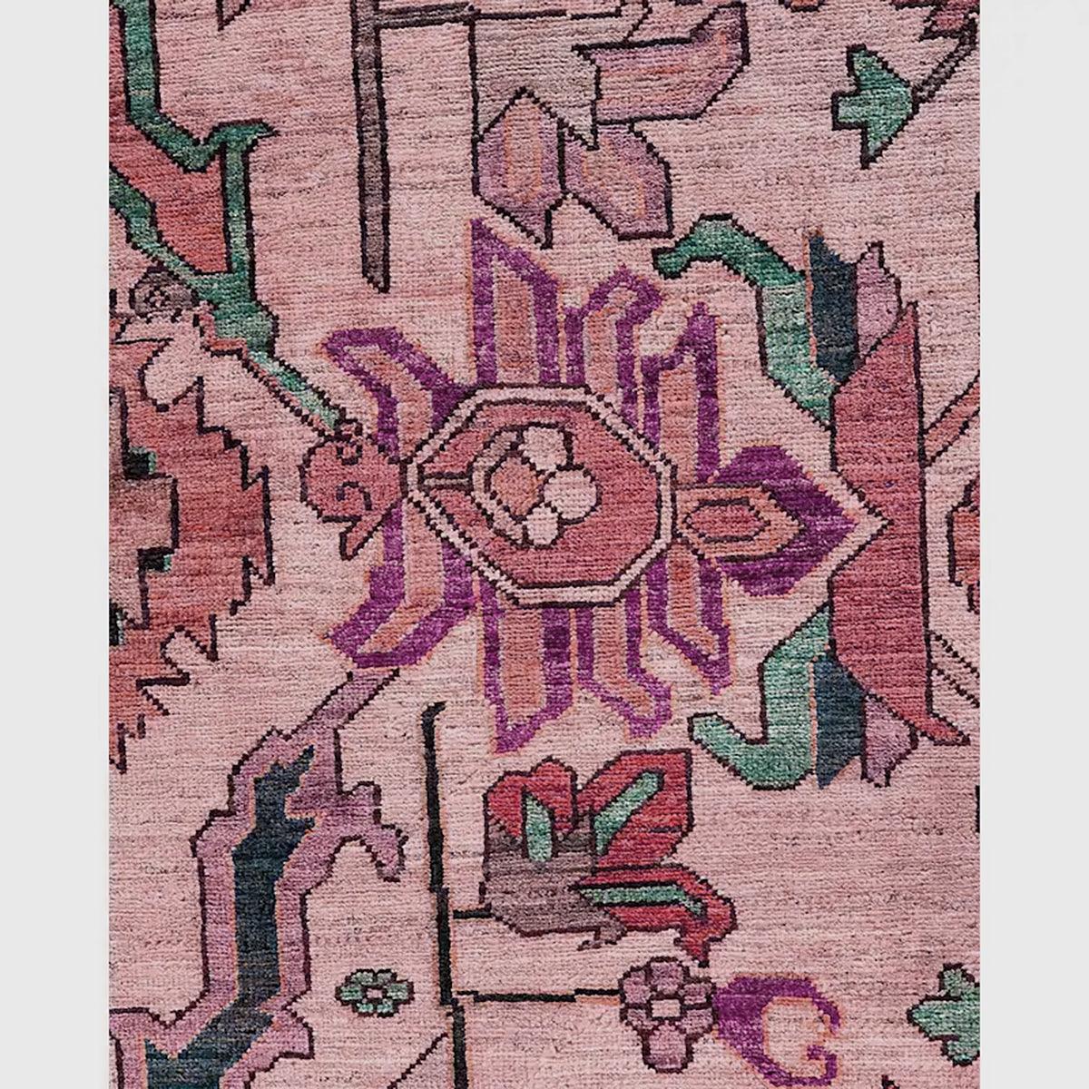 Beautiful Hand Knotted Wool Kilim Rug For Bedroom Pink WK-604