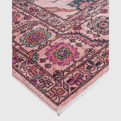 Beautiful Hand Knotted Wool Kilim Rug For Bedroom Pink WK-604