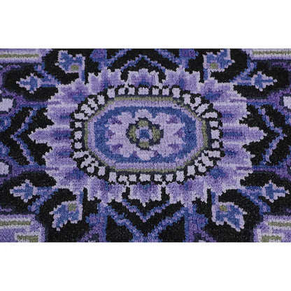 Blue Hand Knotted Wool Kilim Area Rug For Yoga Mat WK-605