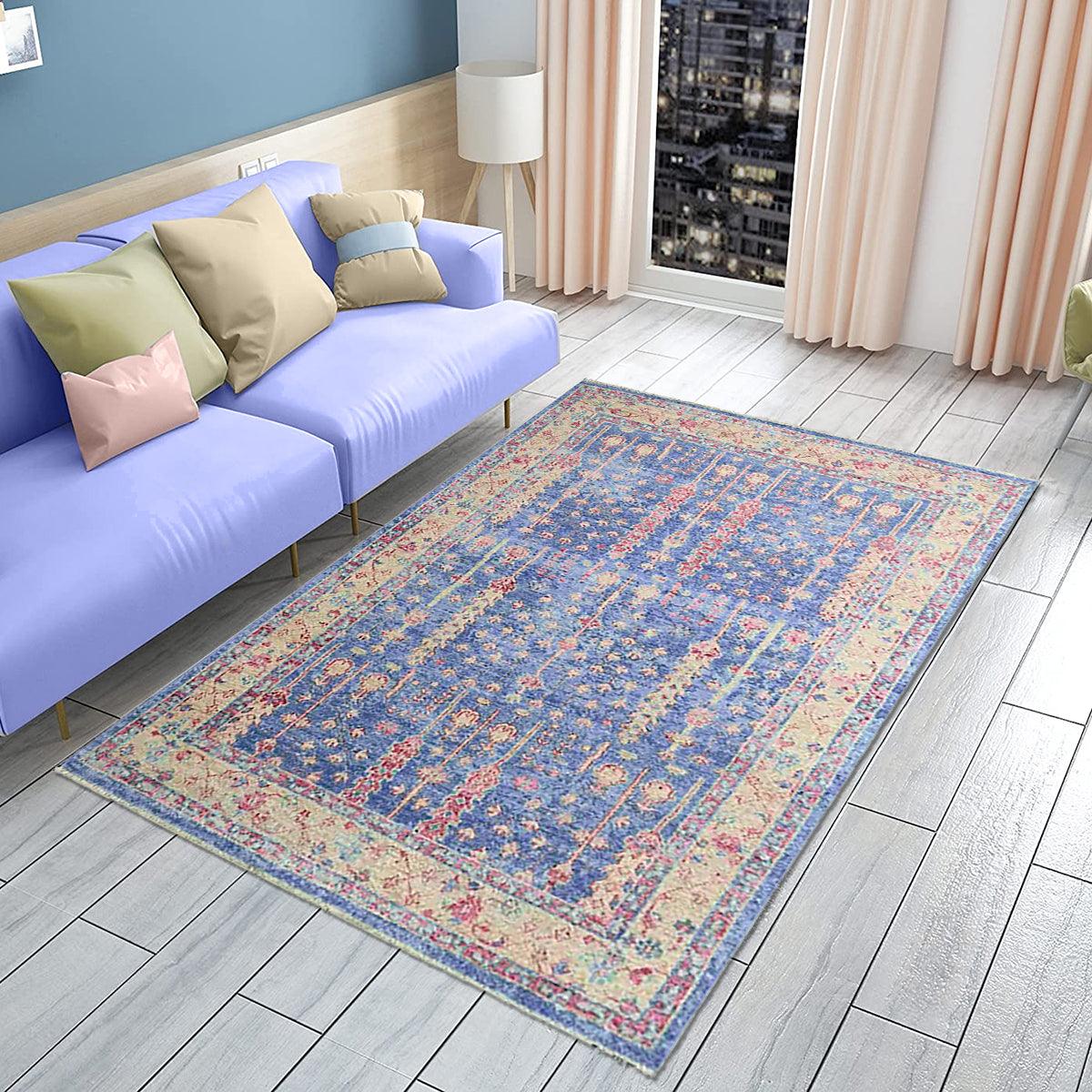 Alfombra Kilim de lana anudada a mano de primera calidad para dormitorio WK-609