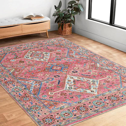 Beautiful Hand Knotted Wool Kilim Rug For Bedroom Pink WK-611