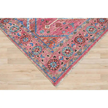 Beautiful Hand Knotted Wool Kilim Rug For Bedroom Pink WK-611