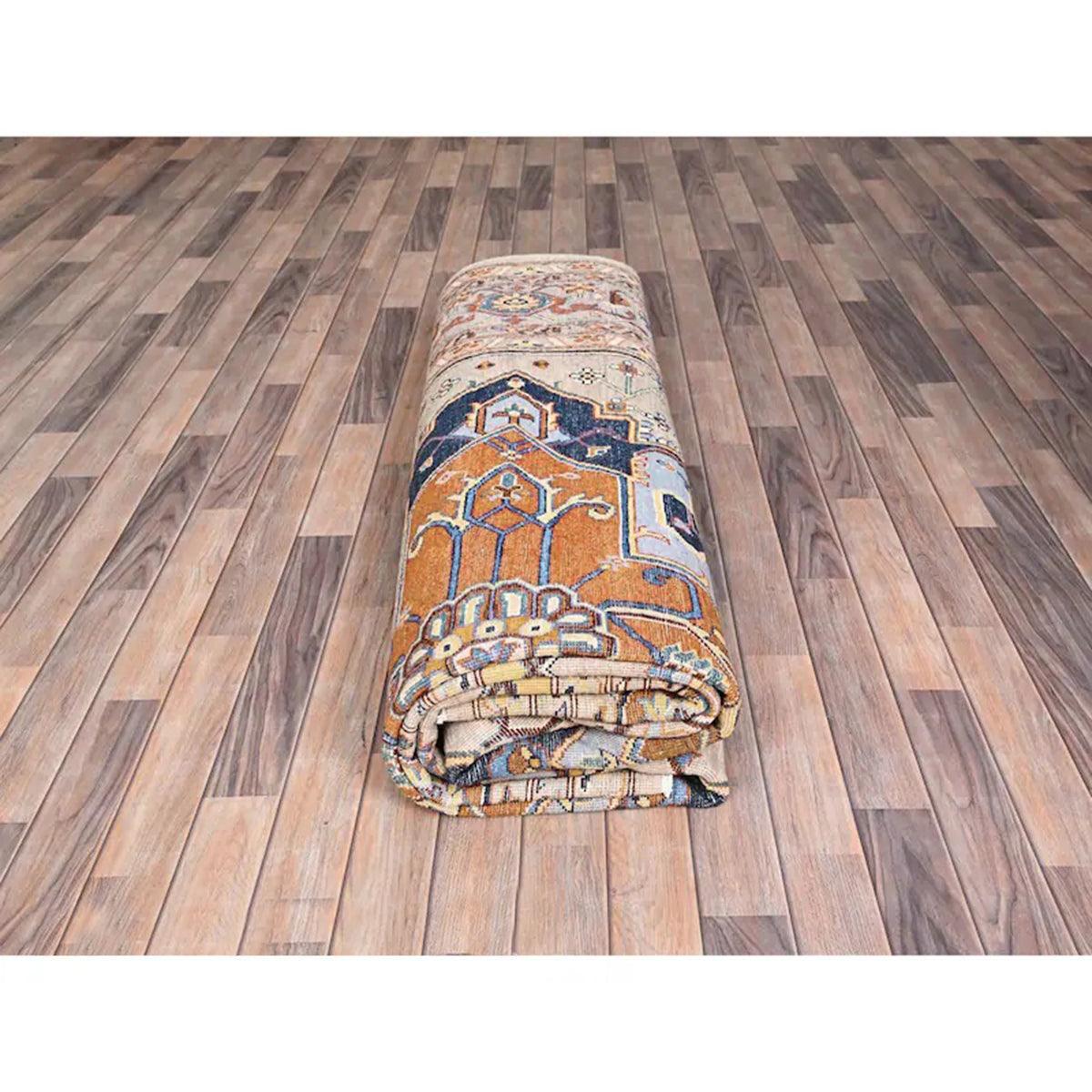 Hand Knotted Wool Kilim Area Rug For Yoga Mat WK-612