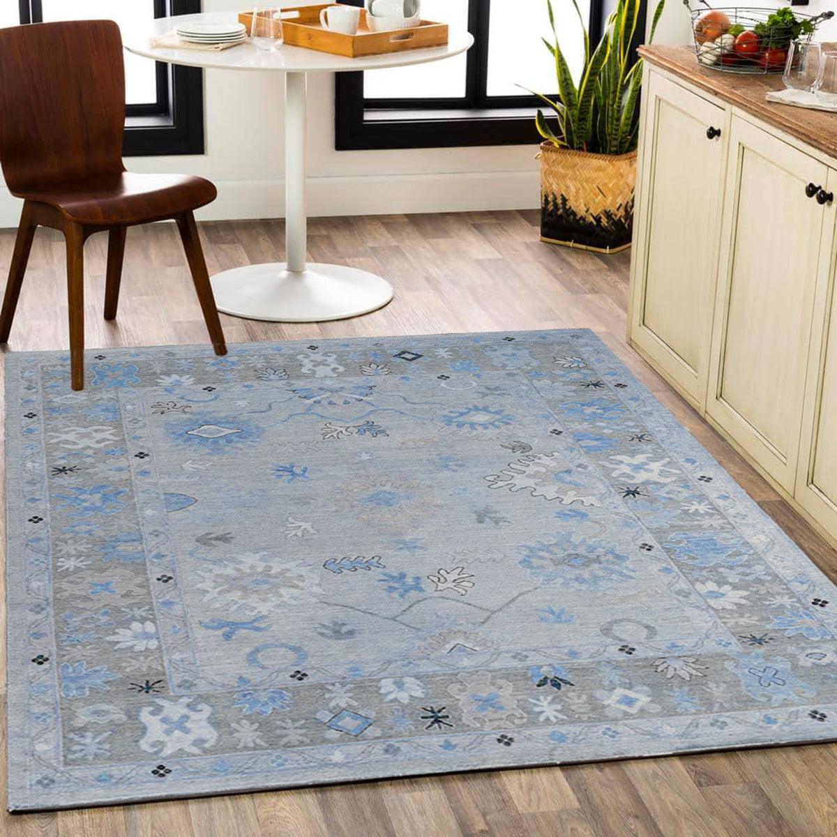 Traditional Hand Knotted Rug Beige For Dining Room WK-613