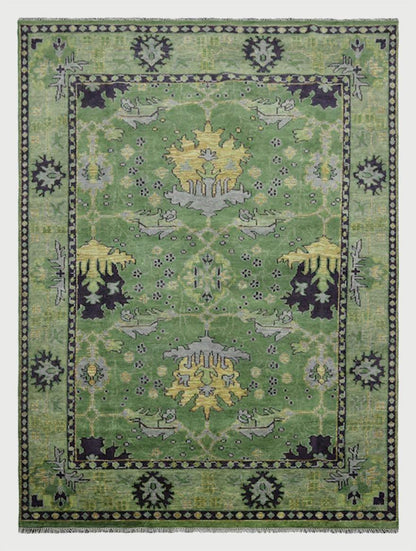 Oushak Hand Knotted Rug For Bedroom WK-619