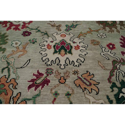 Oushak Hand Knotted Rug Gray For Dining Room WK-623