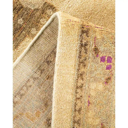 Tappeto Kilim in lana annodato a mano beige per ingresso e patio WK-626