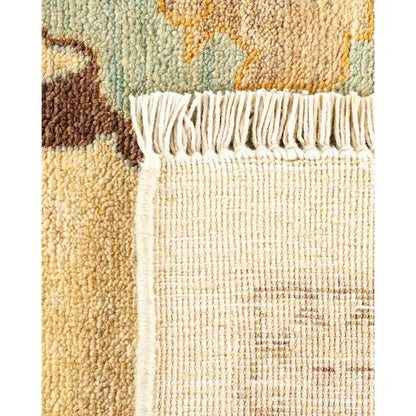 Tappeto Kilim in lana annodato a mano beige per ingresso e patio WK-626