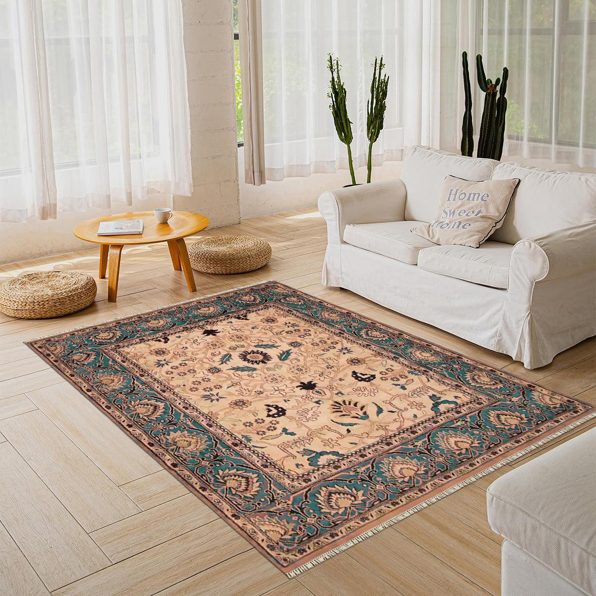 Hand Knotted Wool Kilim Area Rug Traditional For Living Room WK-630