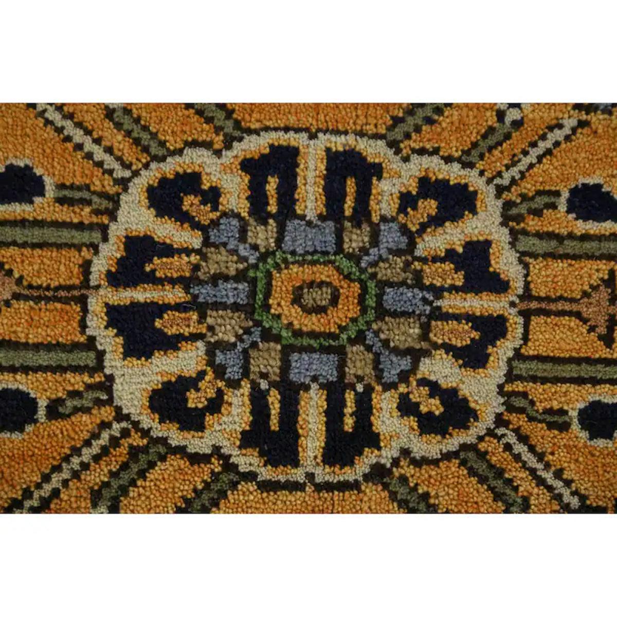 Tappeto Kilim in lana annodato a mano giallo per tappetino yoga WK-632