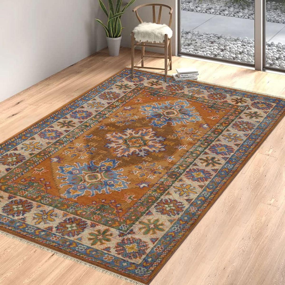 Hand Knotted Wool Kilim Area Rug For Living Room WK-637