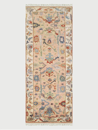 Beige Hand Knotted Wool Kilim Rug Farmhouse WK-638