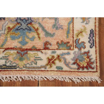 Beige Hand Knotted Wool Kilim Rug Farmhouse WK-638