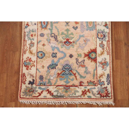 Beige Hand Knotted Wool Kilim Rug Farmhouse WK-638