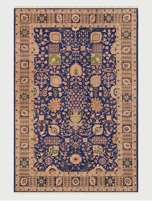 Alfombra Kilim de lana anudada a mano para esterilla de yoga WK-642