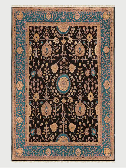 Hand Knotted Wool Kilim Rug For Bedroom Hallway Blue WK-645