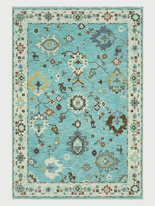 Traditional Hand Wool Area Rug For Living Room Oushak WK-648