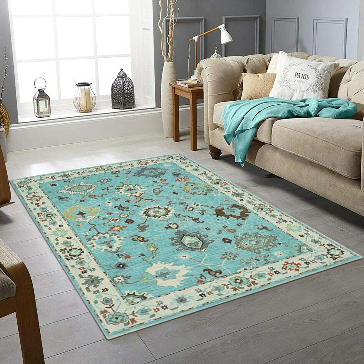 Traditional Hand Wool Area Rug For Living Room Oushak WK-648