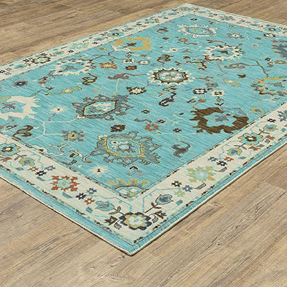 Traditional Hand Wool Area Rug For Living Room Oushak WK-648