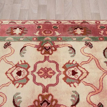 Hand knotted Oushak Red Wool Rug For Living Room WK-650