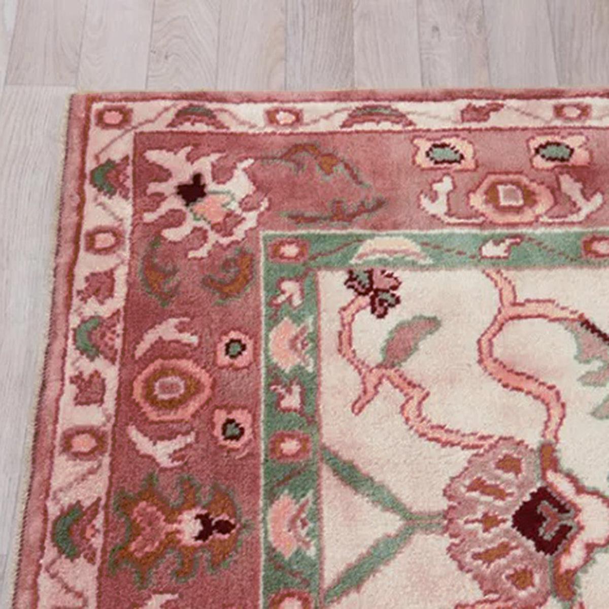 Hand knotted Oushak Red Wool Rug For Living Room WK-650