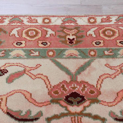 Hand knotted Oushak Red Wool Rug For Living Room WK-650