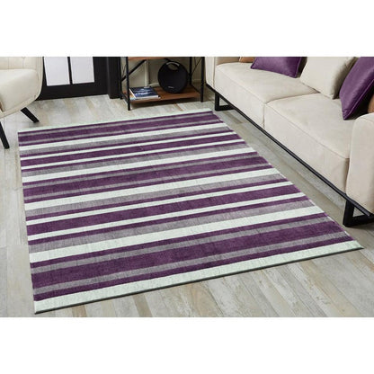 Purple Hand Tufted Wool Area Rug For Living Room WK-662