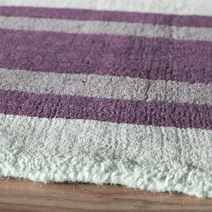 Purple Hand Tufted Wool Area Rug For Living Room WK-662