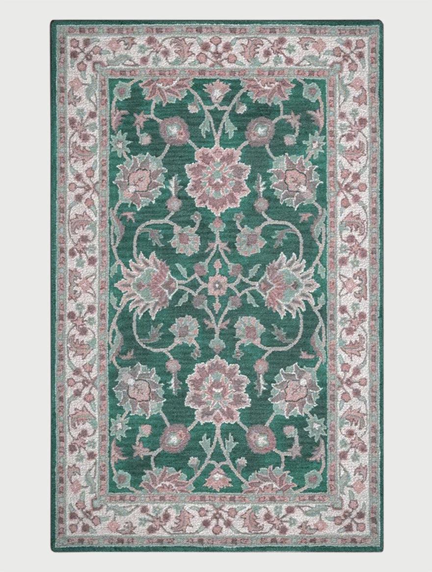 Hand Knoted Wool Area Rug For Living Room Pink WK-663