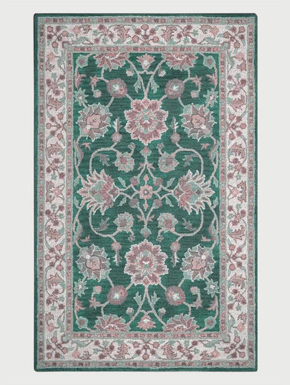 Hand Knoted Wool Area Rug For Living Room Pink WK-663