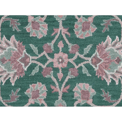 Hand Knoted Wool Area Rug For Living Room Pink WK-663