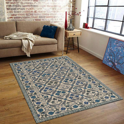 Traditional Hand Tufted Wool Area Rug For Hall Yoga Mat WK-666