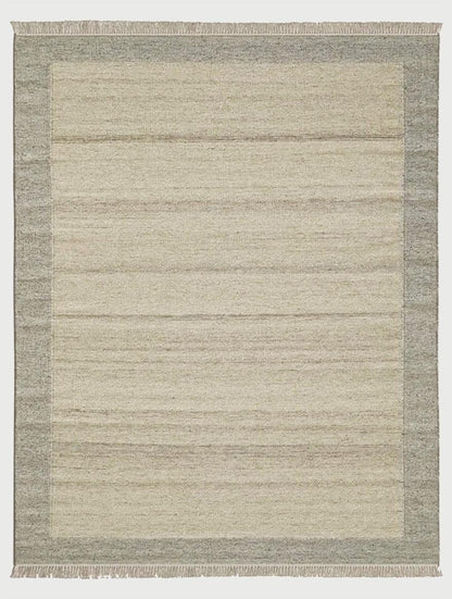 Gray Hand Loom Wool Area Rug For Dining Room WK-668