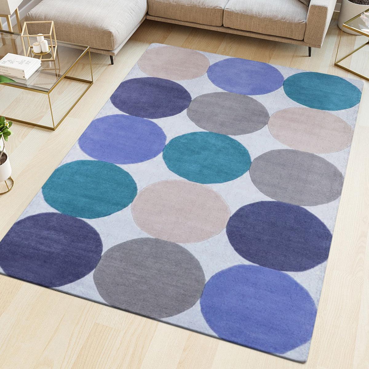 Modern Hand Tufted Wool Area Rug For Bedroom WK-690